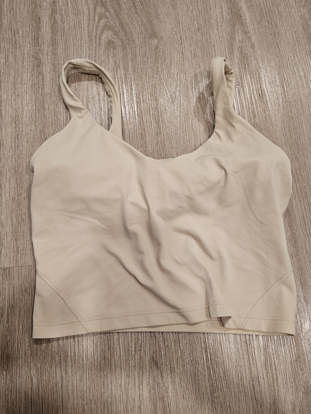 Lululemon Align Tank Top Light Beige Cream Cropped Athletic Tank Size 6